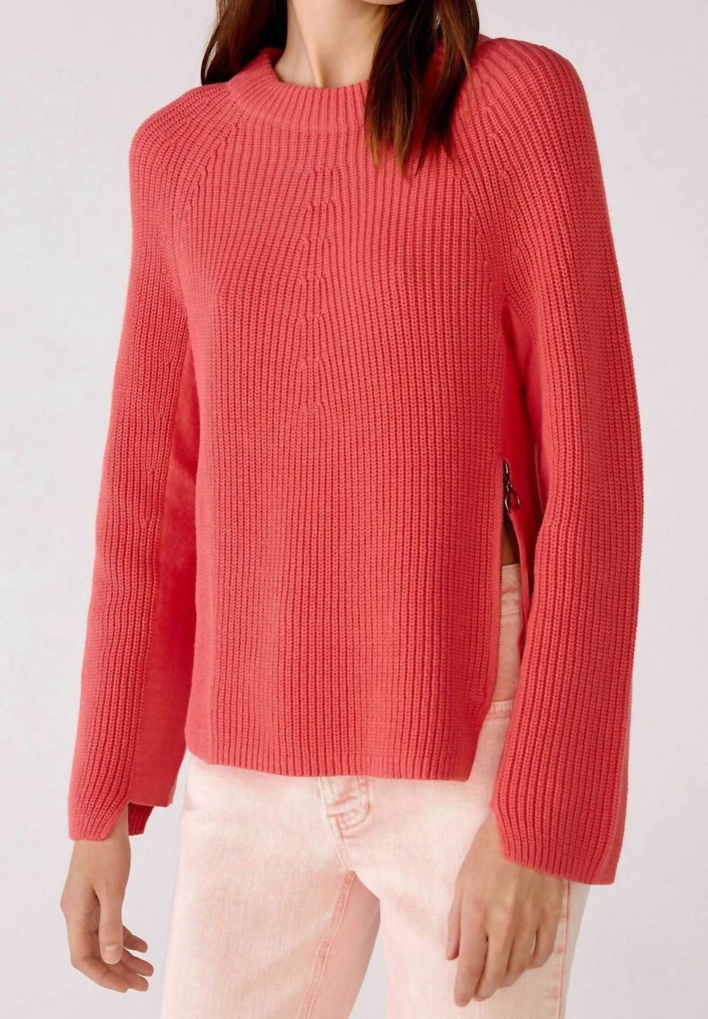 Crew Neck Open-back Ribbon Tie Knit Pullover Jumper