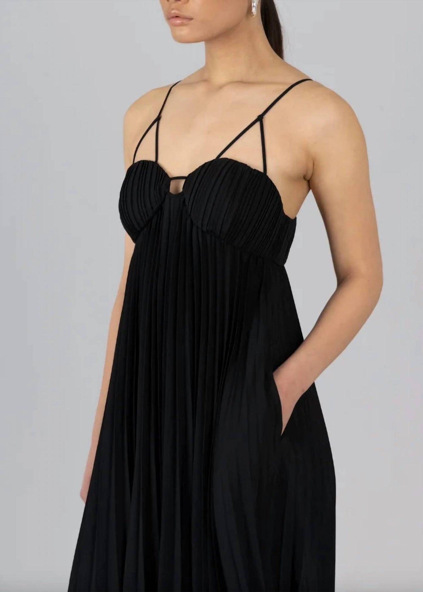 Women's Pleated Slip Dress