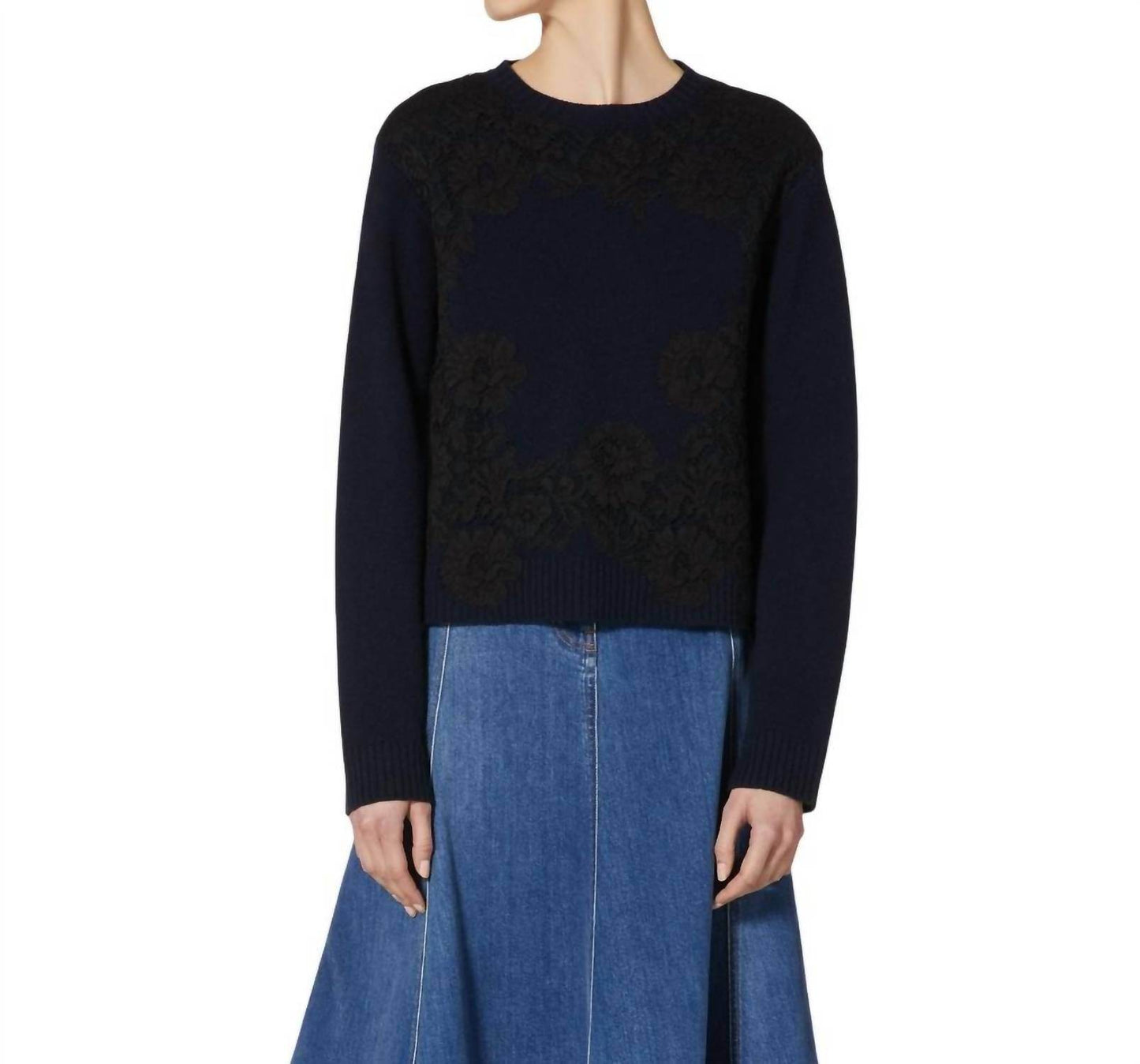 Valentino - Cashmere Wool And Heavy Lace Sweater - Rack Hunt -