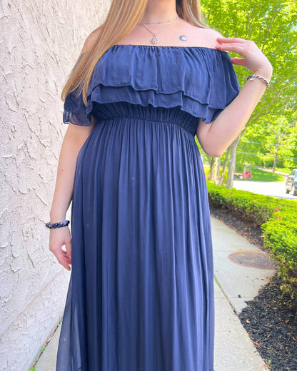 Peasant Maxi Lined Dress