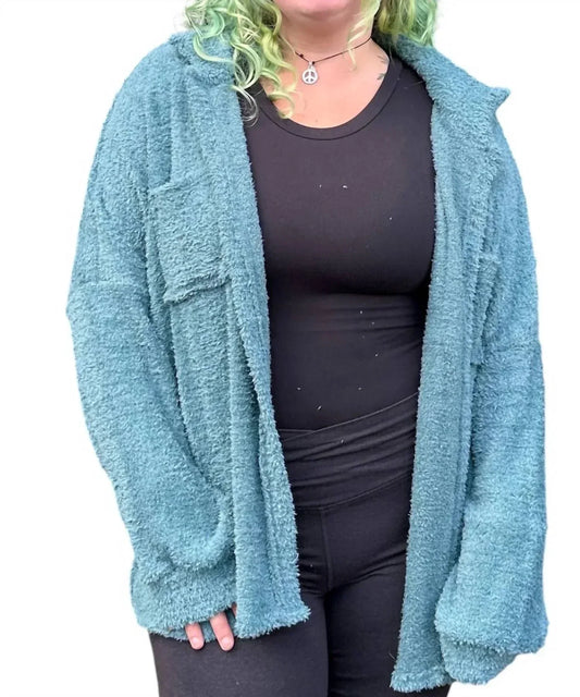 salt & bit - Malia Plush Oversize Shacket - Rack Hunt