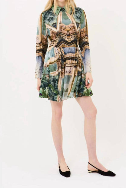 Collared Long Sleeve Mini Dress