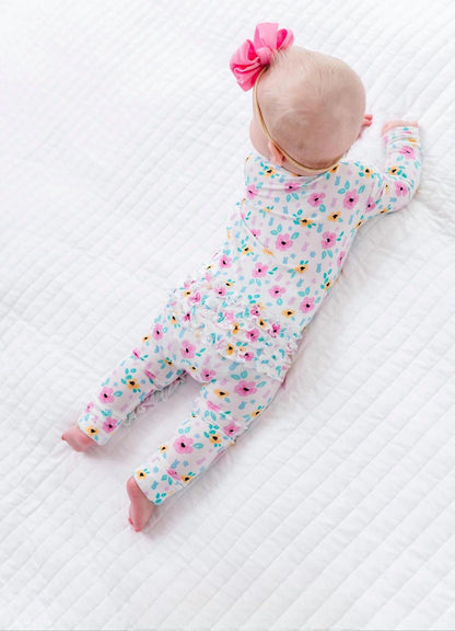Peeps And Petals Ruffle Convertible Romper