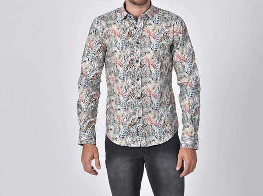 Rain Forest Leaves Button Down Shirt