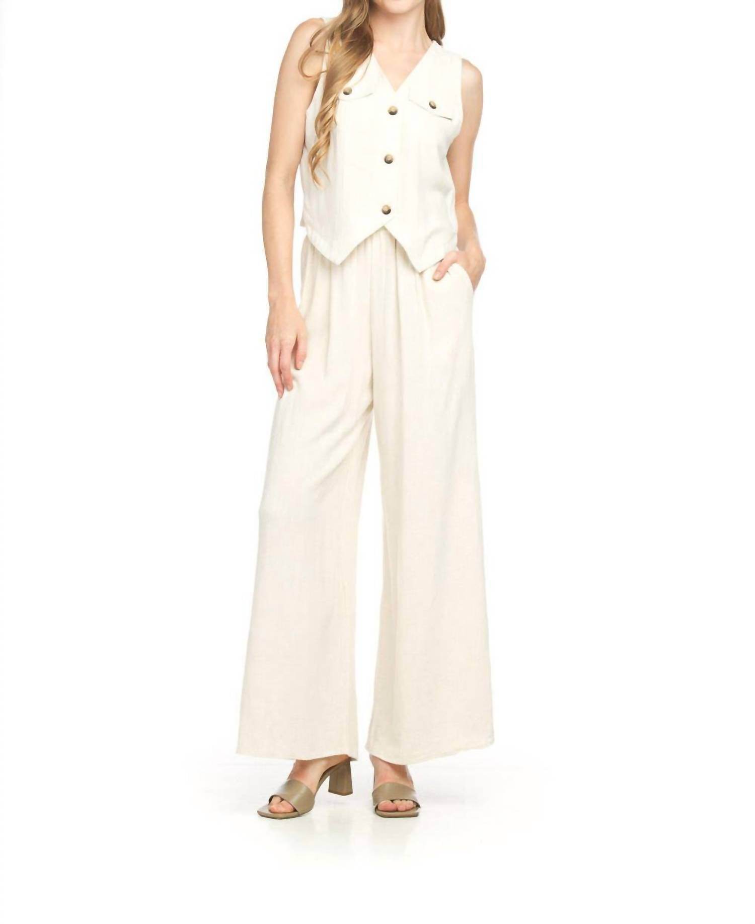 Mimi K - Linen Vest - Rack Hunt -