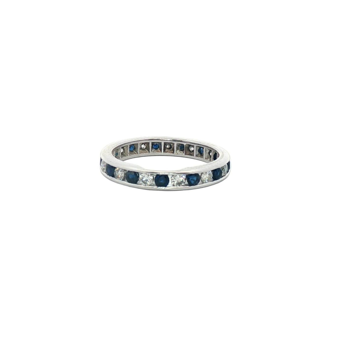 Normani - Women's Sapphire And Diamond Wedding Band Ring - Rack Hunt -
