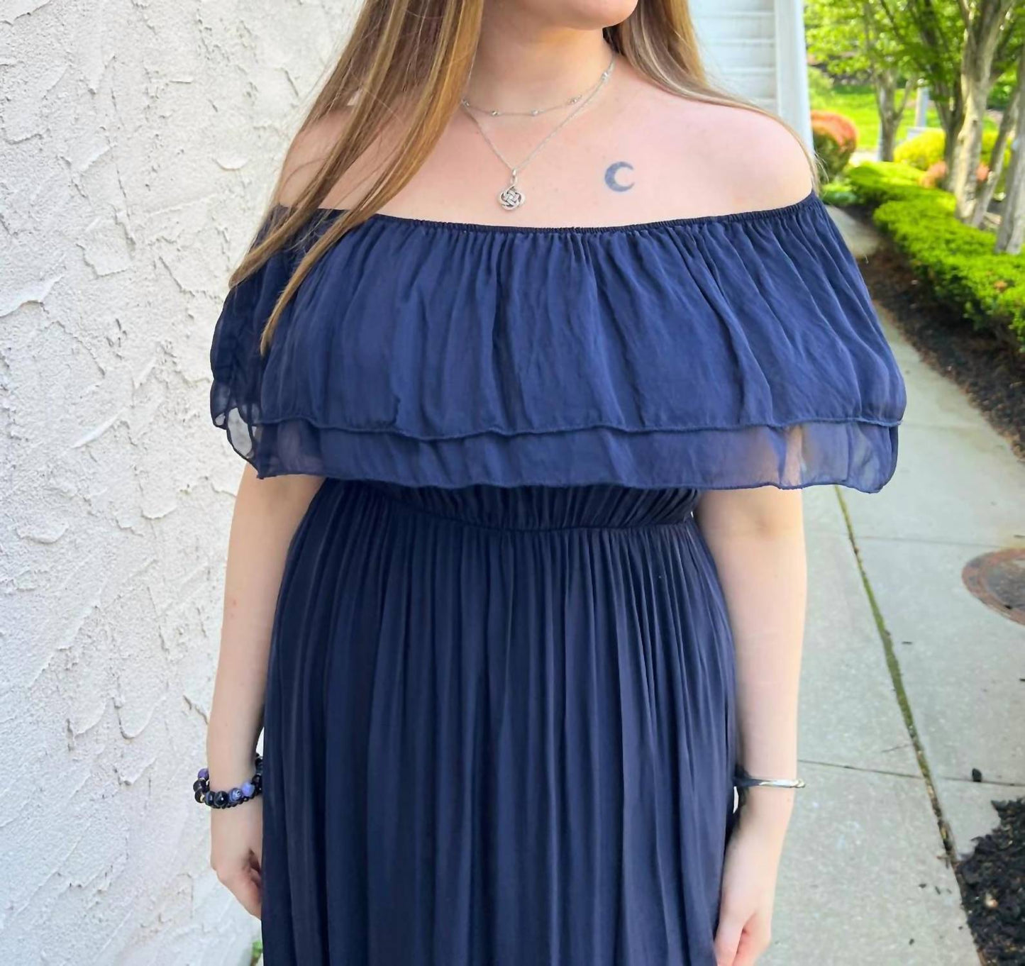Peasant Maxi Lined Dress