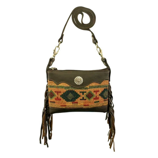 American West - Women's Woven Tapestry Trail Rider Crossbody/hip Bag - Rack Hunt
