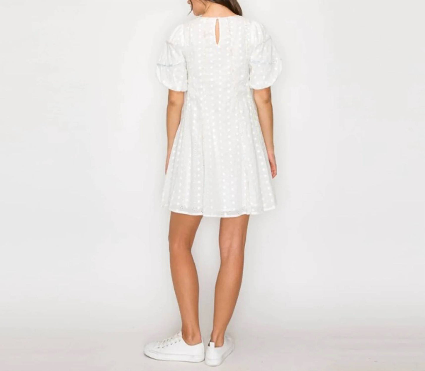 Cotton Eyelet Mini Dress