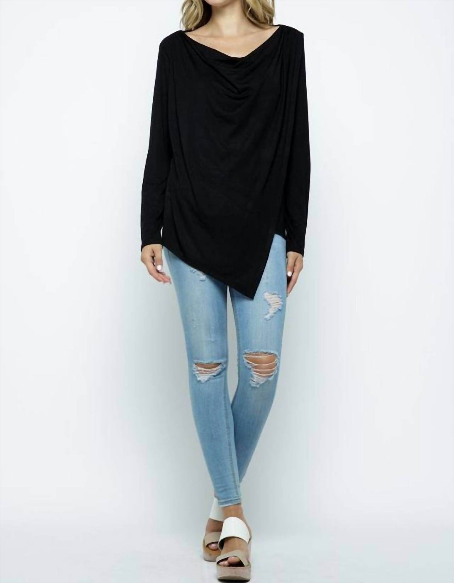 Ellis - Cowl Asymmetric Top - Rack Hunt -