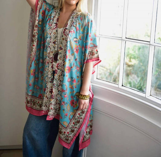 Fishbone Embroidered Kaftan Jacket