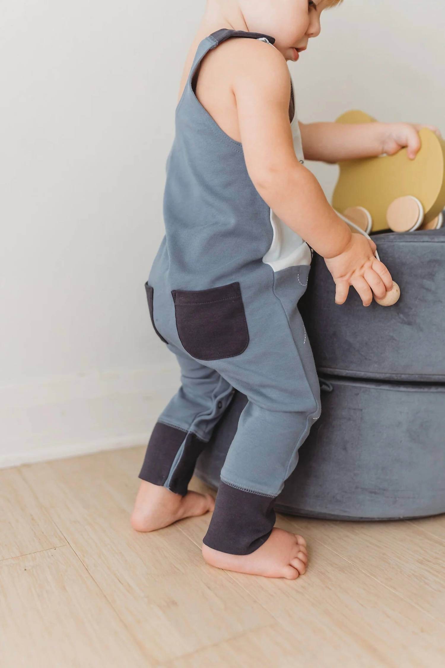 L'ovedbaby - Organic Applique Harem Romper - Rack Hunt -