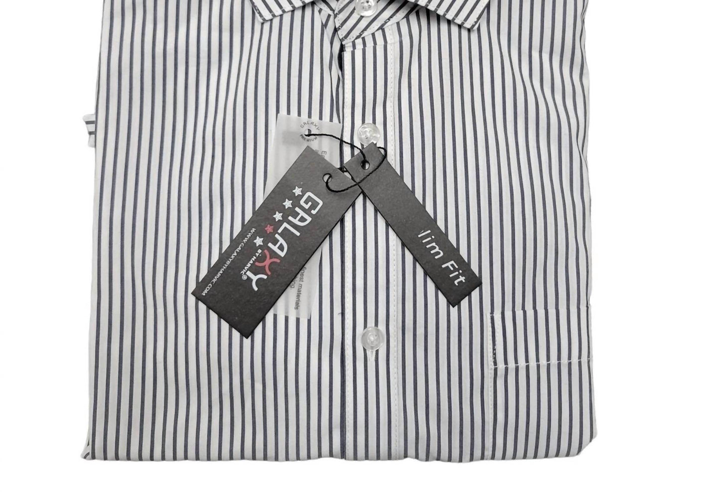 Galaxy by Harvic - Men's Long Sleeve Slim Fit Striped Shirt - Rack Hunt -