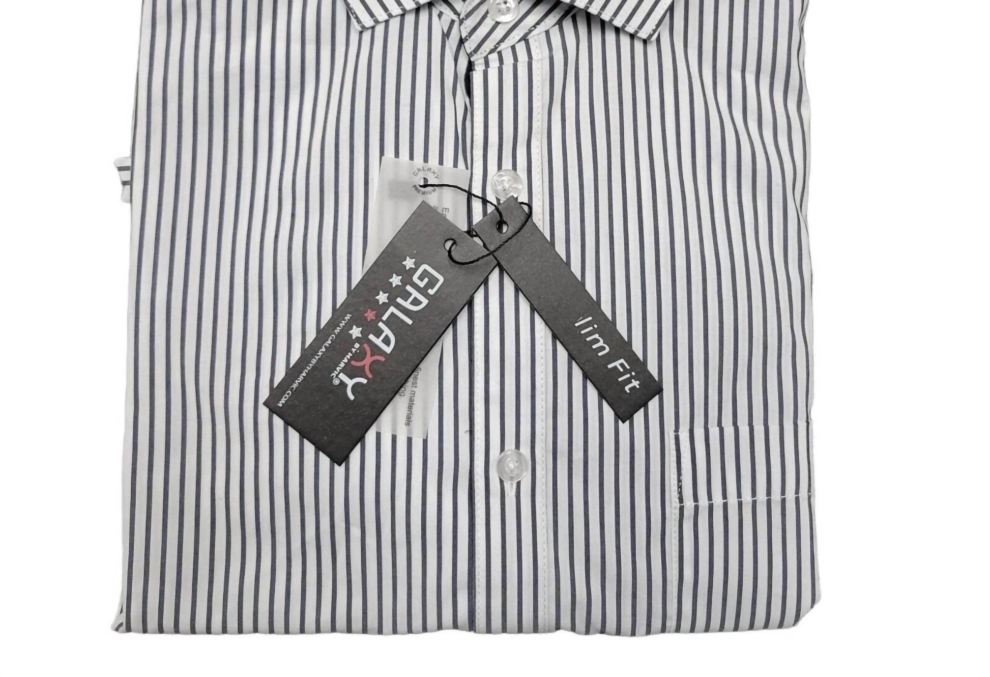 Galaxy by Harvic - Men's Long Sleeve Slim Fit Striped Shirt - Rack Hunt -