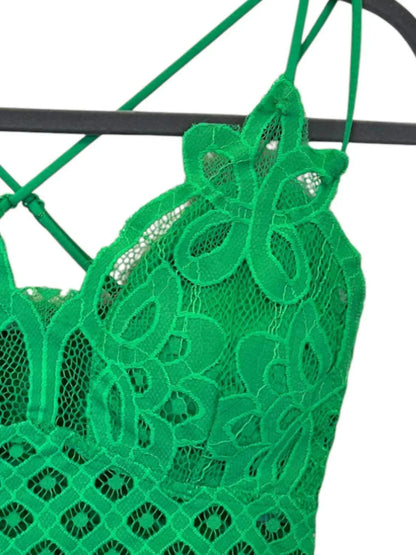 Color Alien - Crochet Lace Bralette With Bra Pads - Rack Hunt