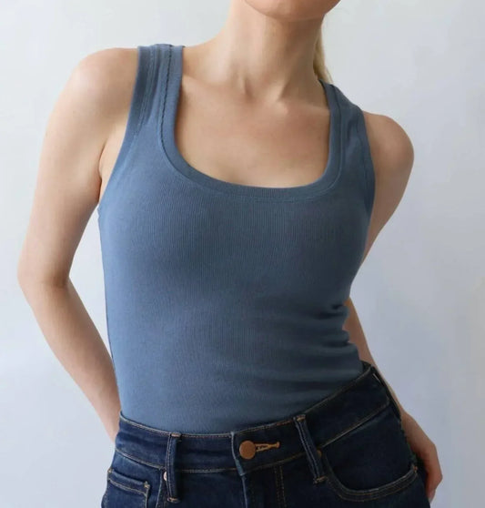 Savrae - Essential Cotton Ribbed Tank Top - Rack Hunt