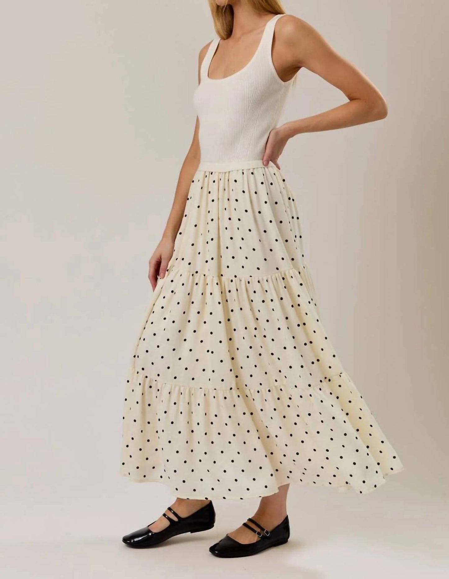 Mixed Media Dotted Dress