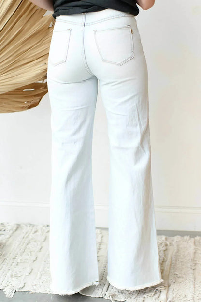 VIBRANT - Give Me 5 Button Up Wide Leg Jeans - Rack Hunt