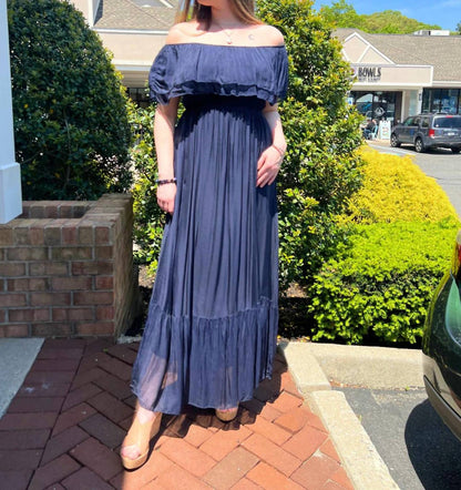 Peasant Maxi Lined Dress