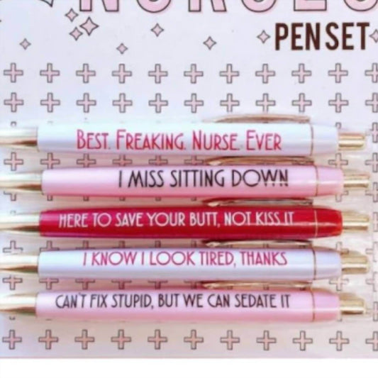 Fun Club - Funny Nurse Pen Set 5-pack - Rack Hunt -