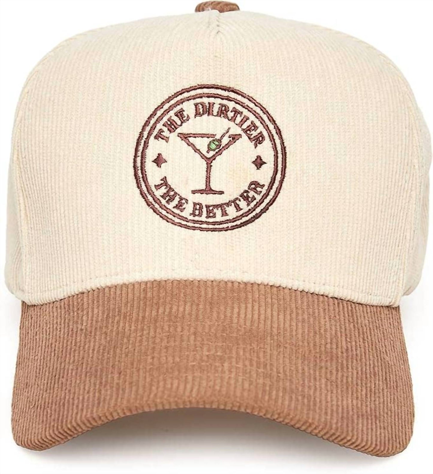 Unisex Two Tone Corduroy Martini Hat