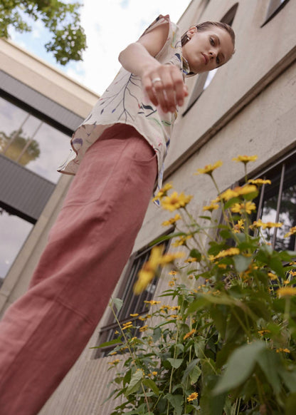 Devi Linen High Waist Pants
