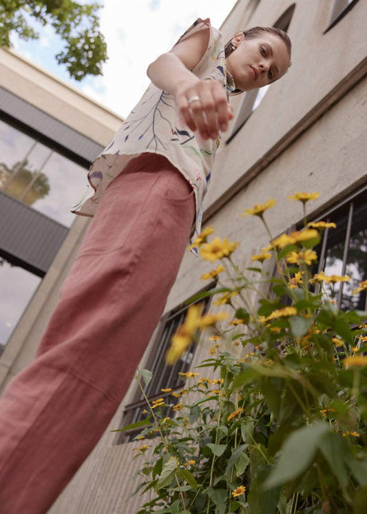 Devi Linen High Waist Pants