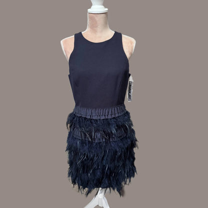 Lucy Cocktail Dress With Genuine Ostrich Feathers