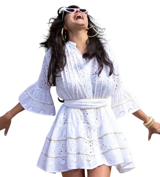 Pep's Cannes - English Embroidery Mini Dress - Rack Hunt