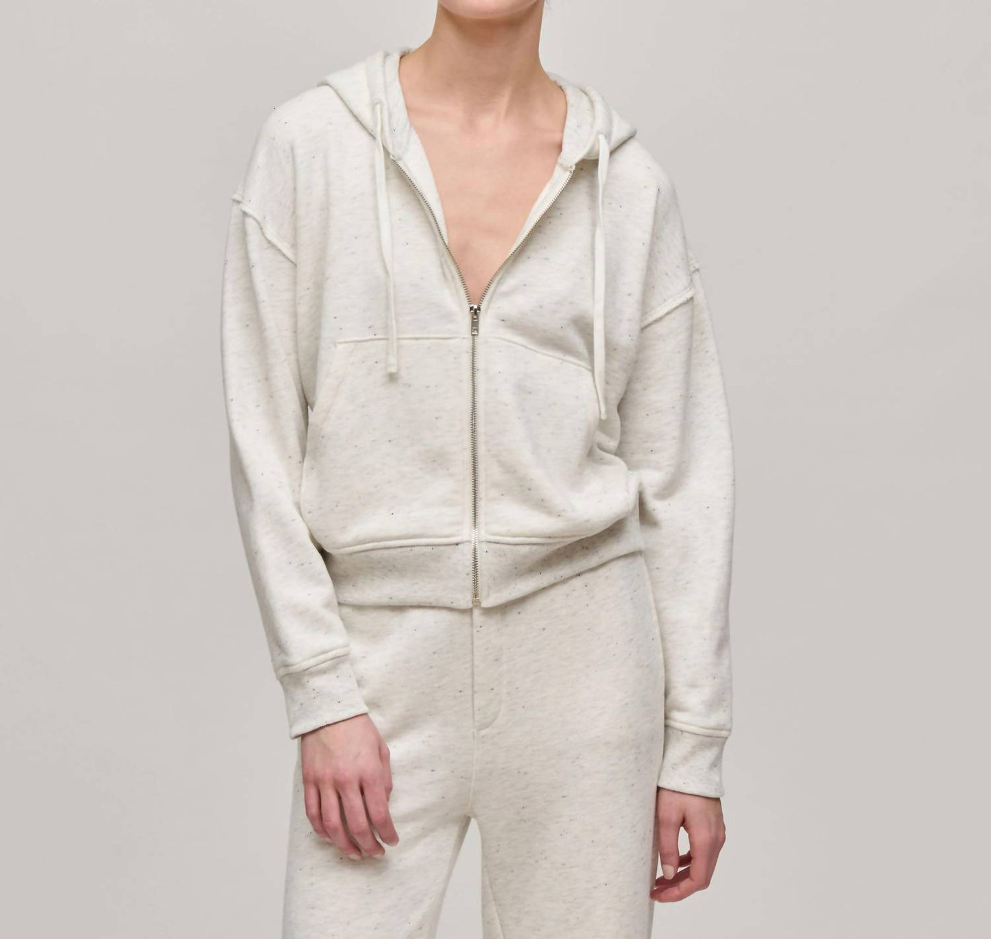 Exposed Seam Zip-up Hoodie
