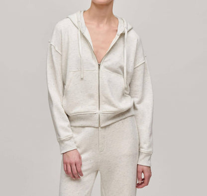Exposed Seam Zip-up Hoodie