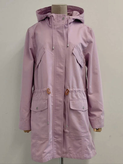 Hooded Washed Cotton Anorak Jacket