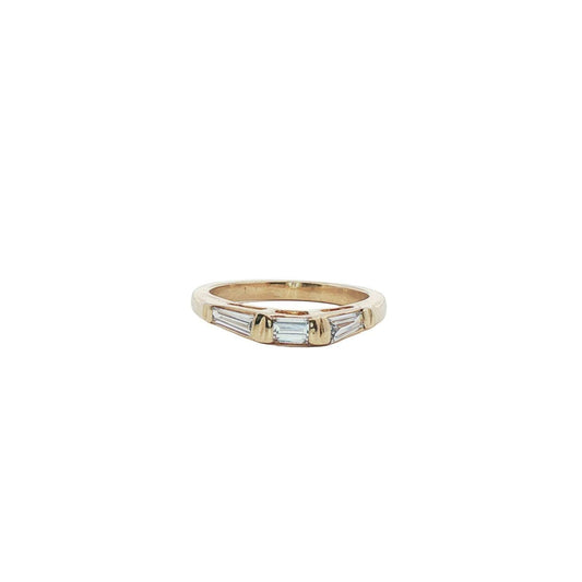 Normani - Women's 3 Stone Baguette Wedding Band Ring - Rack Hunt -