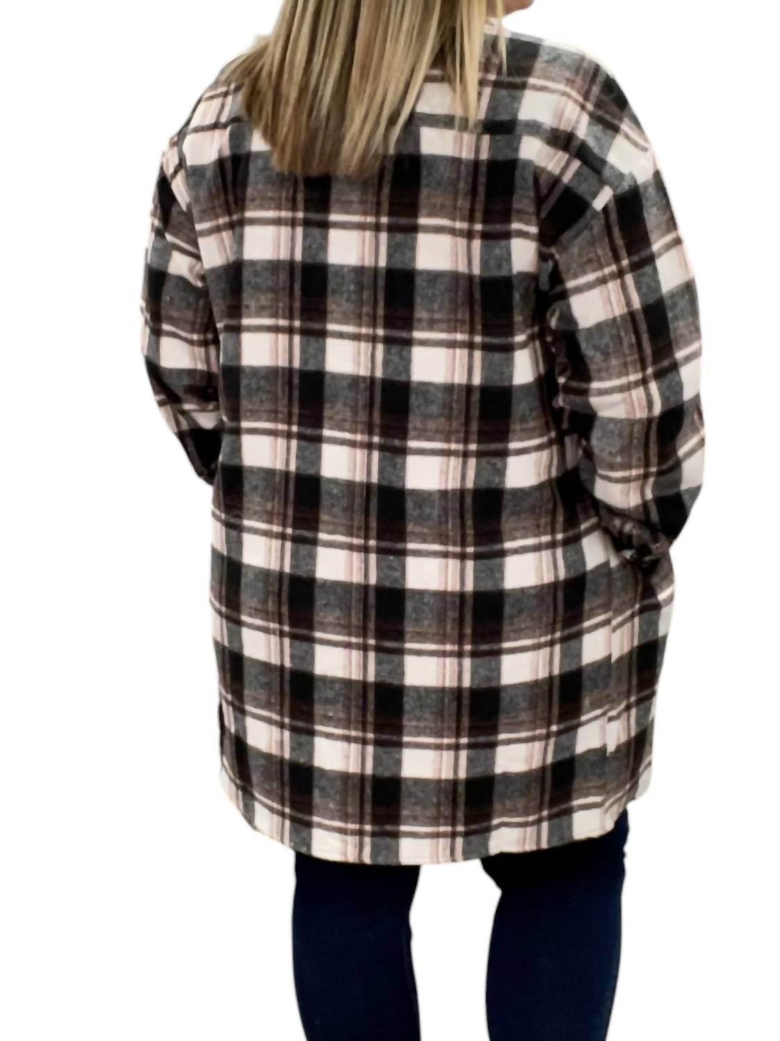 Vanilla Sky - Plaid Flannel Shirt Coat - Rack Hunt -