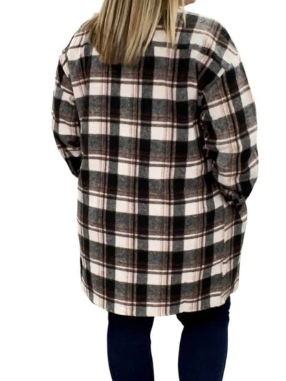 Vanilla Sky - Plaid Flannel Shirt Coat - Rack Hunt