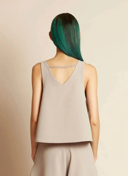 Kaarem - Fennel Sleeveless Back V Cropped Top - Rack Hunt