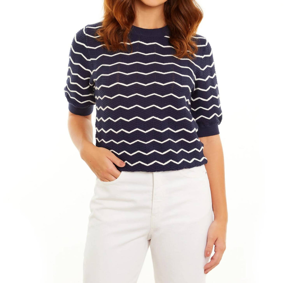 Tilda Chevron Stitch Crew Tee