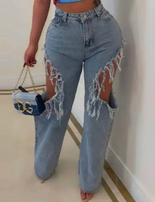 Fancy Dream USA - Women's Side Slit Jeans - Rack Hunt -