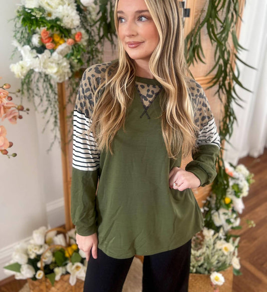 Leopard Accents Top