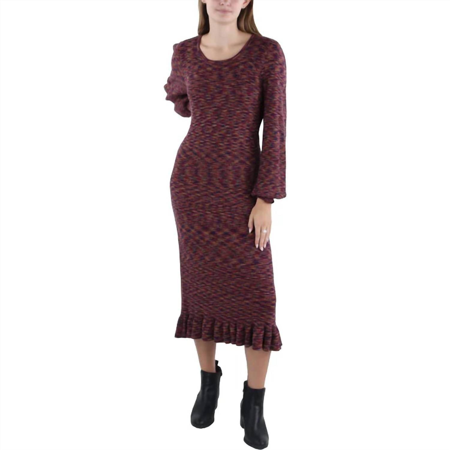 The Crystal Kobe - Space Dye Midi Sweater Dress - Rack Hunt