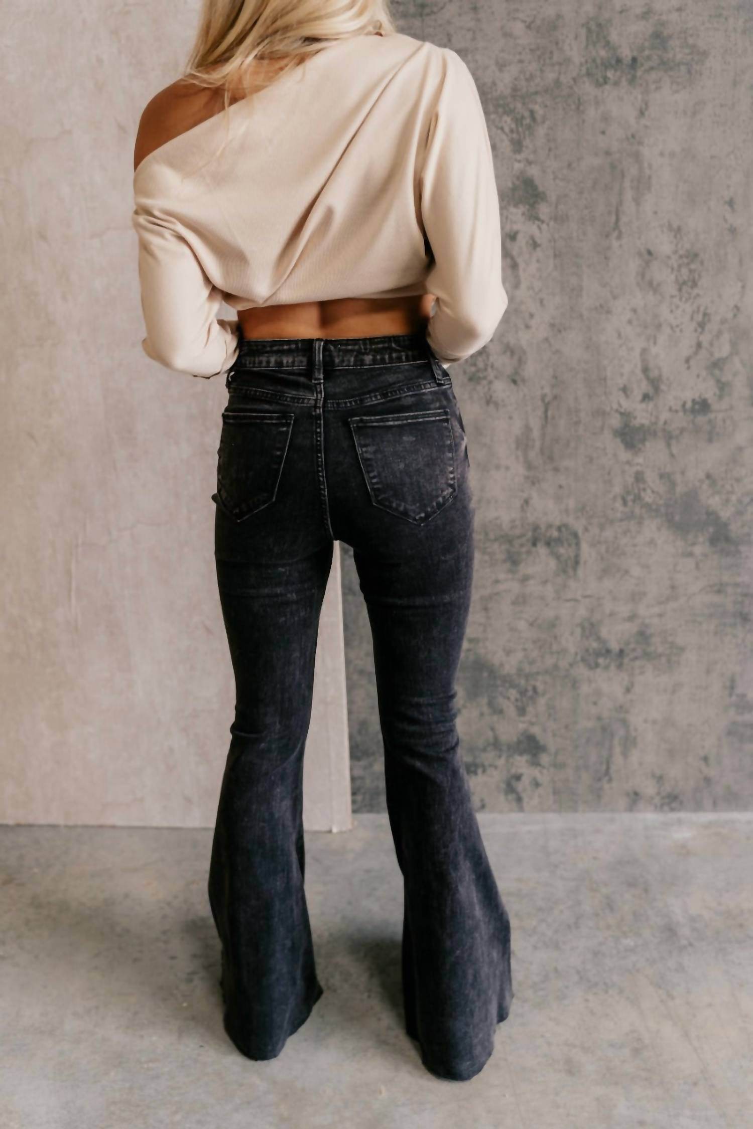 Roots - Kamila Button Fly Flare Jeans - Rack Hunt -