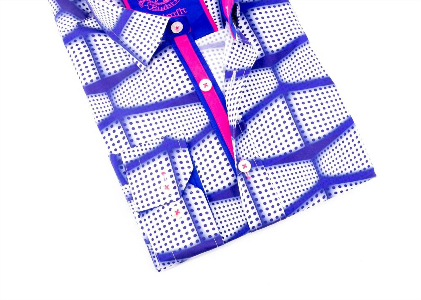 Men's Button Down Print Shirt With Trim