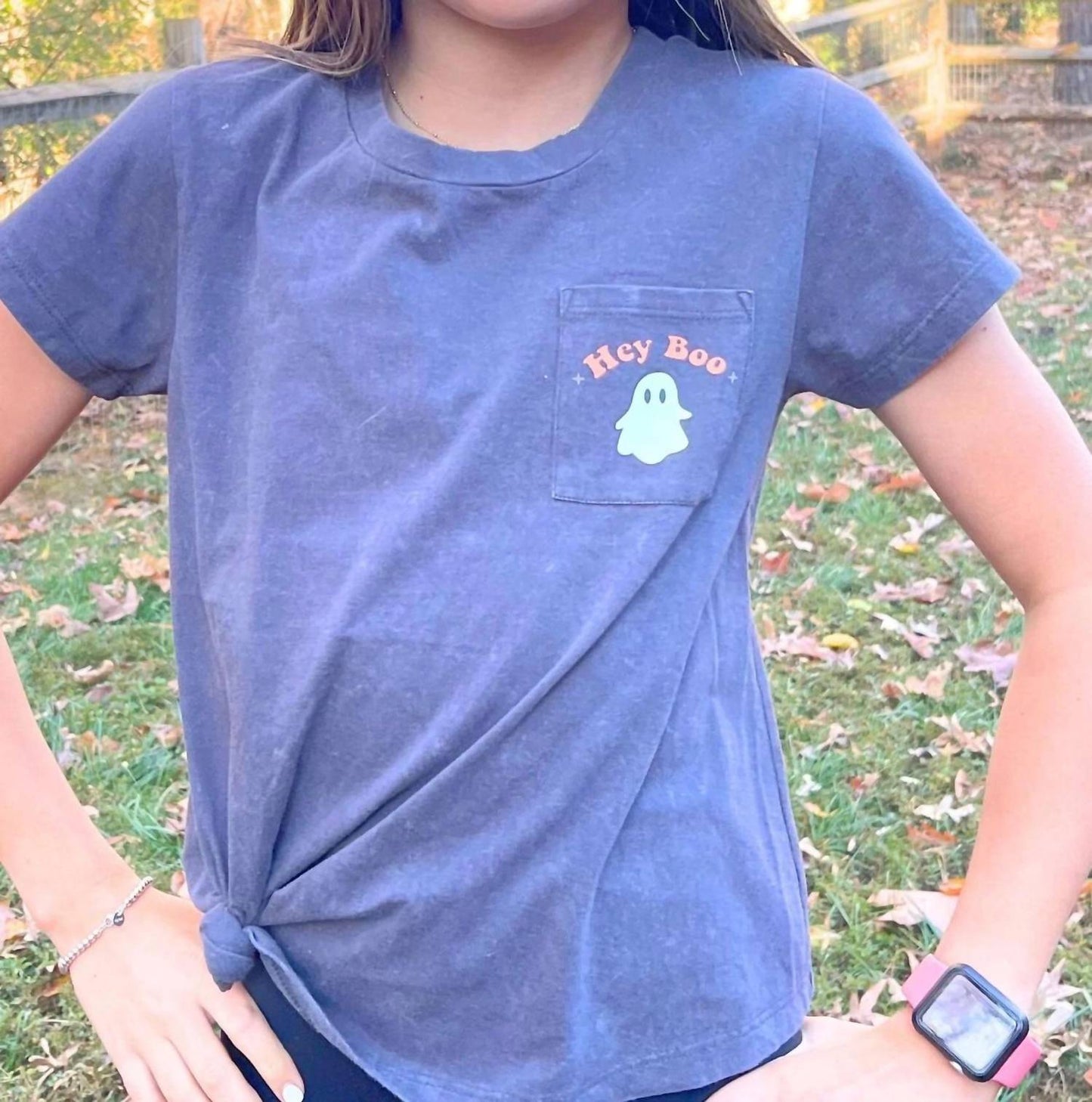 Spooky Vibe Glow in the Dark Pocket Tee