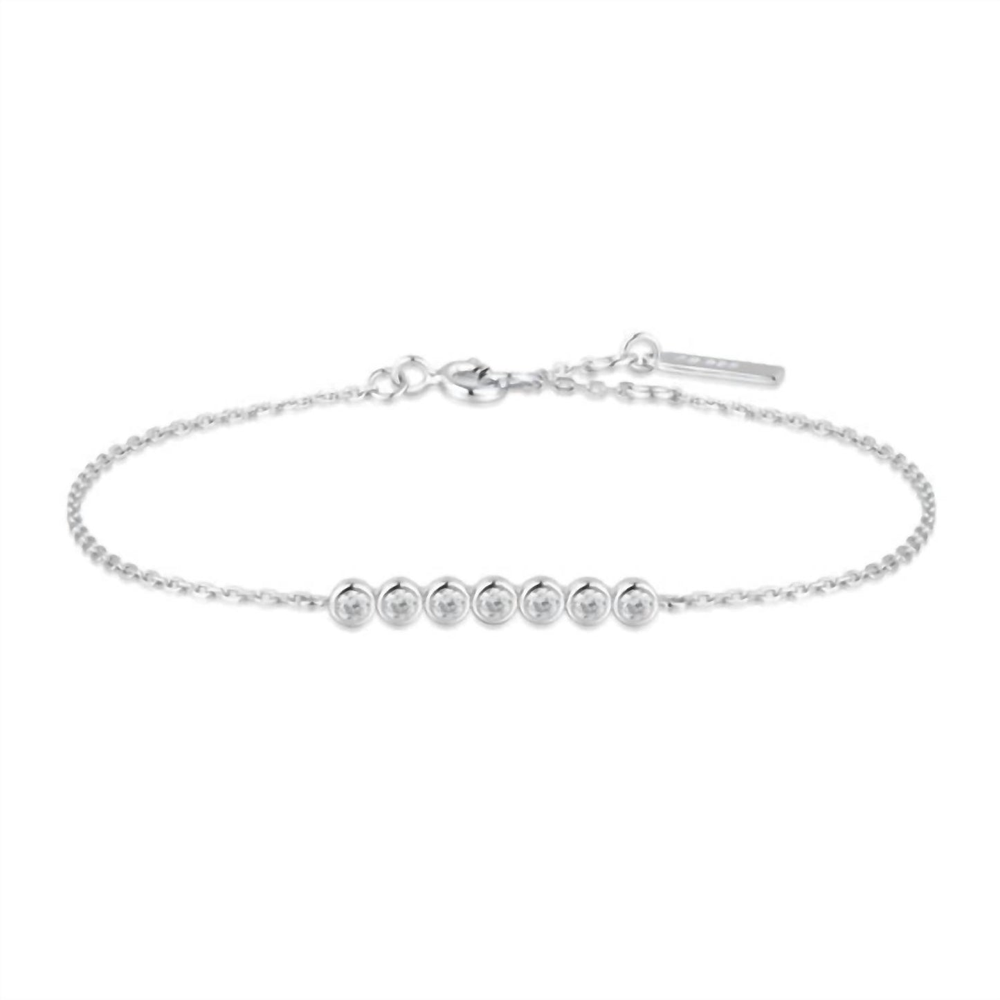 Women's Bezel Set Chain Bracelet