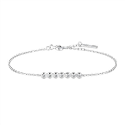 Women's Bezel Set Chain Bracelet