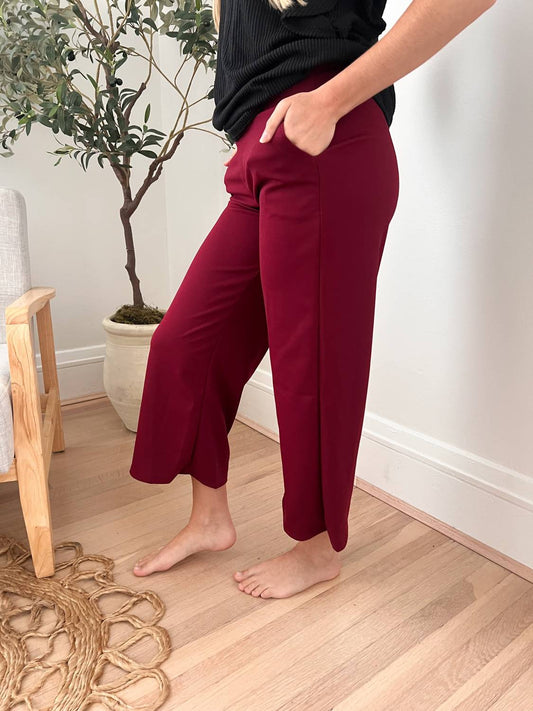 Lucy Wide Leg Stretchy Crop Pants