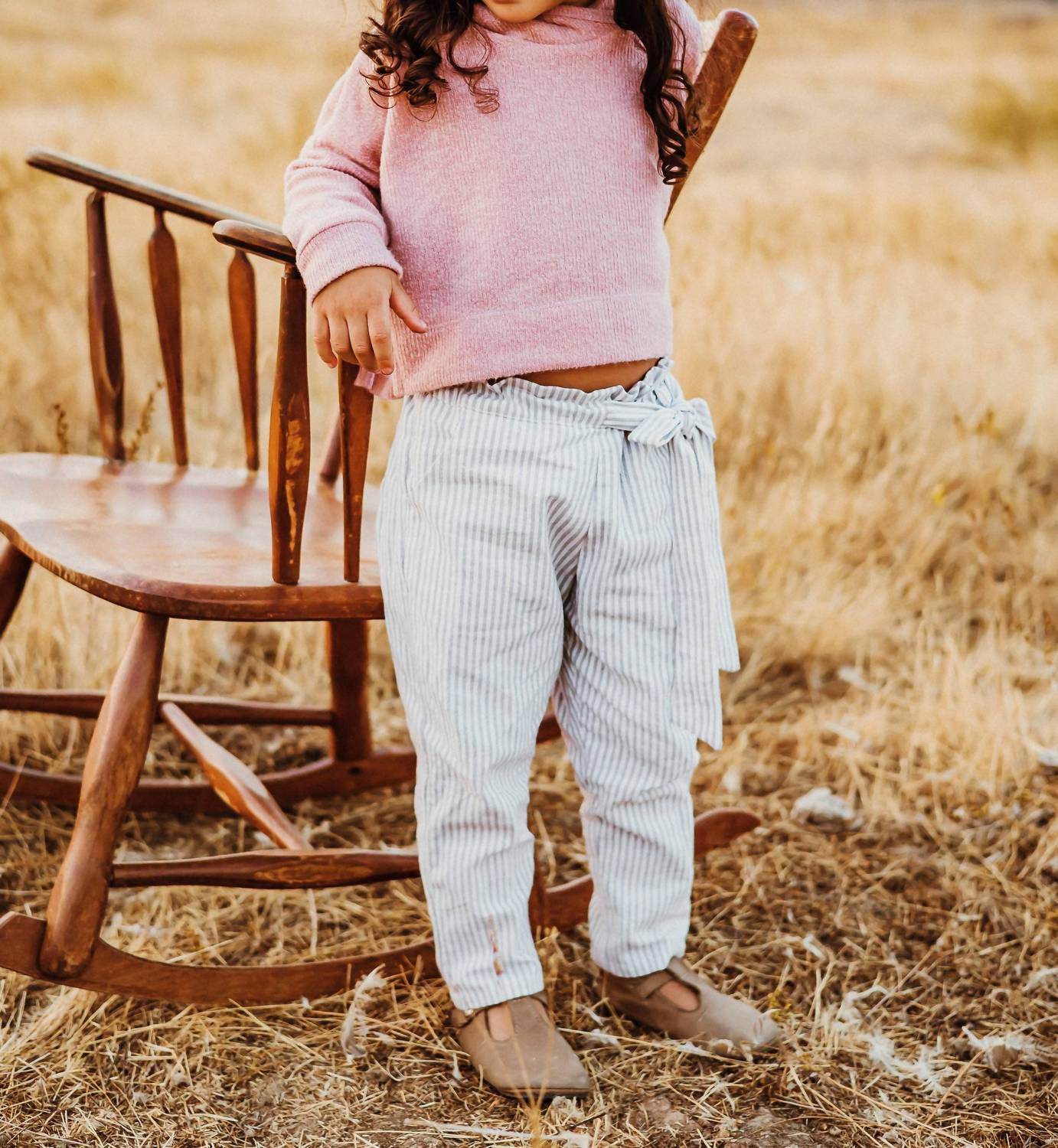 Tate & Adele - Kids Paper Bag Waist Pant With Tie - Rack Hunt -