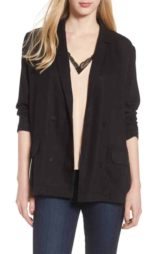 Trouve - Drapey Double Breasted Oversized Tencel Blazer - Rack Hunt -