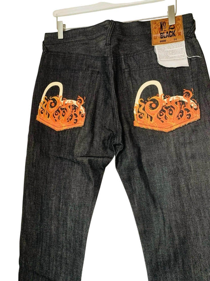 Evisu - Men Selvedge Baggy Jeans With Seagull Logo - Rack Hunt