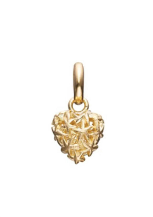 Story Jewellery - Women's Heart With Stars Dangle Charm Pendant - Rack Hunt